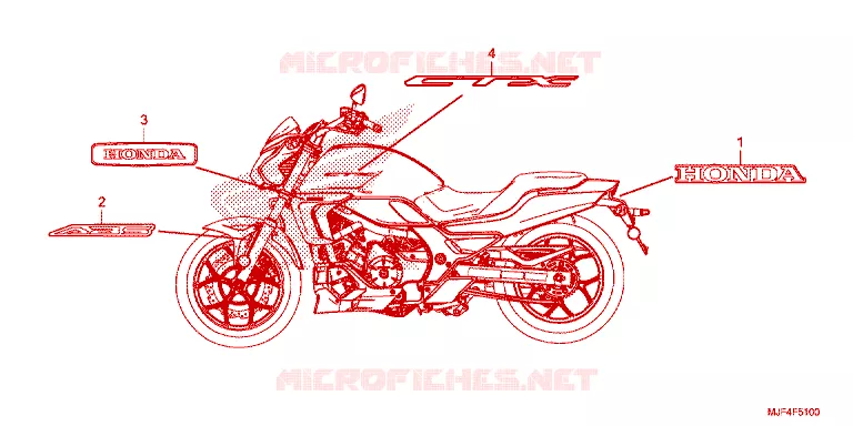 EMBLEEM/STREEP Honda MOTO 700 CTX 2015  CTX700NDF