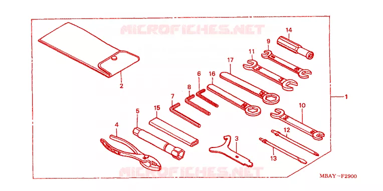 GEREEDSCHAP Honda MOTO 750 SHADOW 2000  VT750CDY