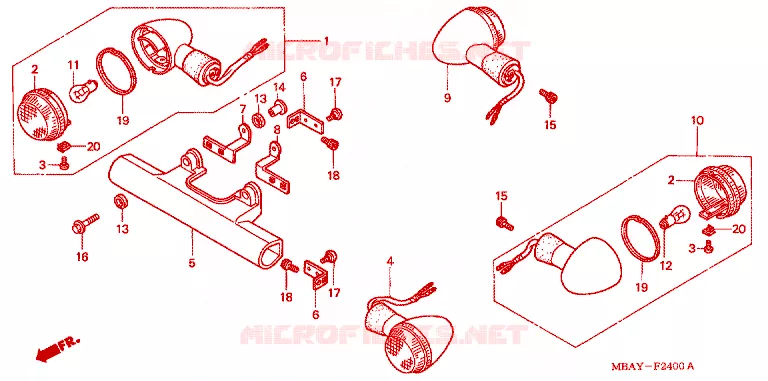 KNIPPERLICHT Honda MOTO 750 SHADOW 2000  VT750CDY