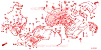 ACHTERSPATBORD  voor Honda FOURTRAX 420 RANCHER 4X4 Electric Shift 2013