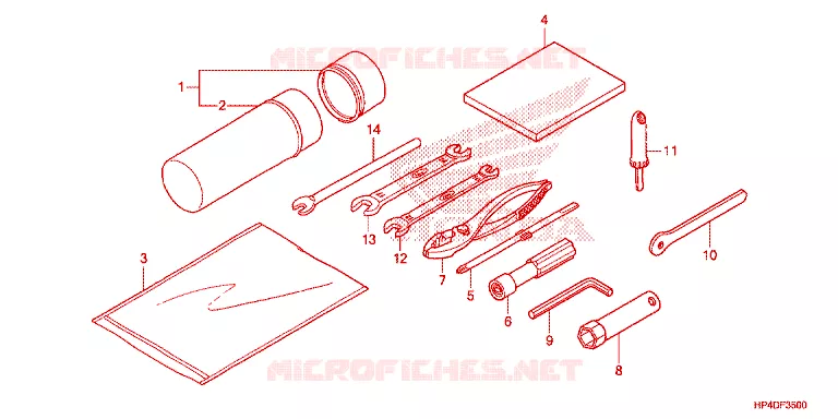 GEREEDSCHAP Honda ATV 420 FOURTRAX 2013  TRX420FED