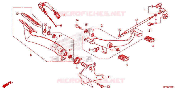 PEDAAL Honda MOTO 1300 VT 2014  VT1300CTE