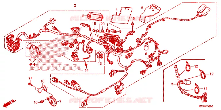 BEDRADINGSBUNDEL Honda MOTO 1300 VT 2014  VT1300CRE