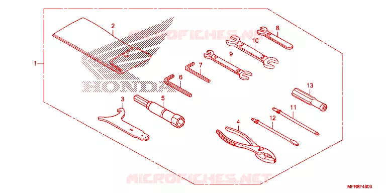 GEREEDSCHAP Honda MOTO 1300 VT 2014  VT1300CRE