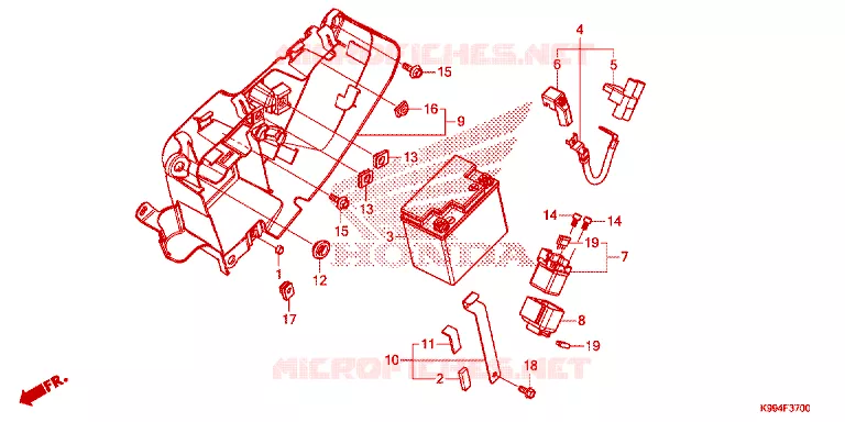 ACCU Honda MOTO 250 CRF 2021  CRF250FM