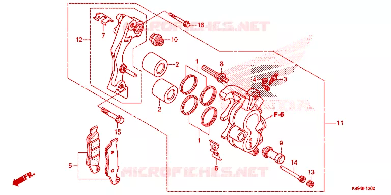REMKLAUW VOOR Honda MOTO 250 CRF 2021  CRF250FM