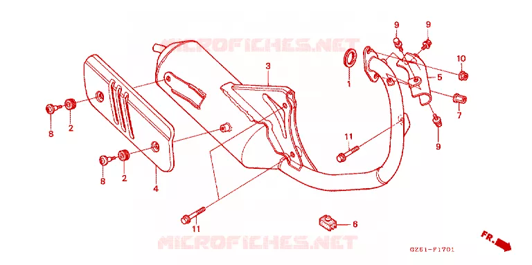 UITLAATDEMPER Honda SCOOTER 50 TACT 1994  SZ50R_III