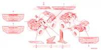 EMBLEEM/STREEP voor Honda FOURTRAX 520 FOREMAN RUBICON 4X4 AT DCT 2024