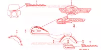 EMBLEEM/STREEP voor Honda VALKYRIE 1500 F6C 1998