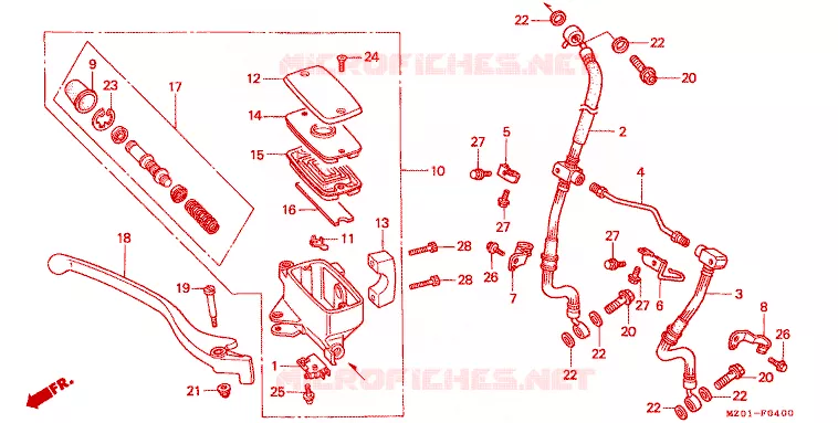REMPOMP VOOR Honda MOTO 1500 GOLD-WING 1998  GL1500CW