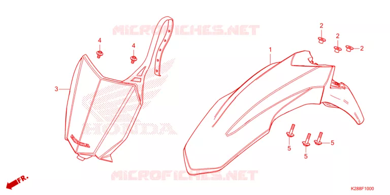 VOORSPATBORD Honda MOTO 125 CRF 2024  CRF125FR