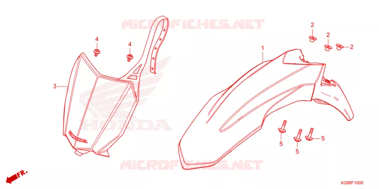 VOORSPATBORD Honda MOTO 125 CRF 2024  CRF125FBR