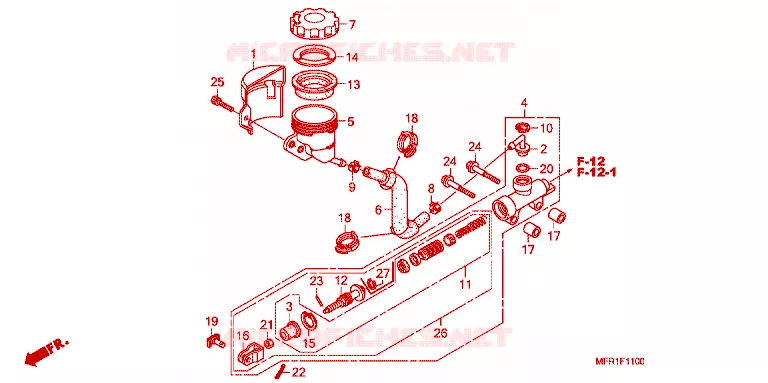 REMPOMP ACHTER Honda MOTO 1300 VT 2011  VT1300CXB