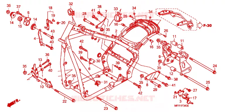 FRAME CHASSIS Honda MOTO 1300 VT 2012  VT1300CXC