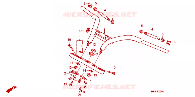 HENDEL PIJP/BOVENSTE BRUG/ STURING STANG Honda MOTO 1300 VT 2012  VT1300CXC