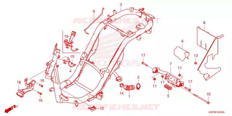 FRAME CHASSIS Honda SCOOTER 110 DIO 2023  SCV110P