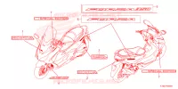 EMBLEEM/STREEP voor Honda FORZA 350 SMART TOP BOX 2024