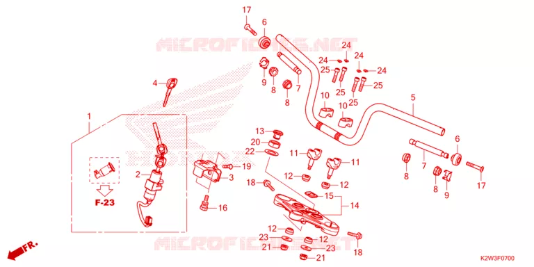 HENDEL PIJP/BOVENSTE BRUG/ STURING STANG Honda MOTO 125 DAX 2024  ST125AP