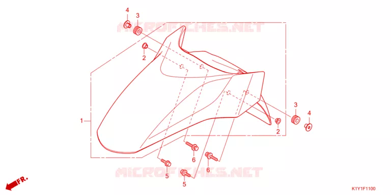 VOORSPATBORD Honda SCOOTER 125 PCX 2022  WW125AM
