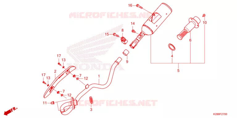 UITLAATDEMPER Honda MOTO 125 CRF 2023  CRF125FP