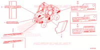 EMBLEEM/STREEP voor Honda PIONEER 1000-3 TRAIL 2024