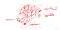 EMBLEEM/STREEP voor Honda PIONEER 1000-6 DELUXE CREW 2024