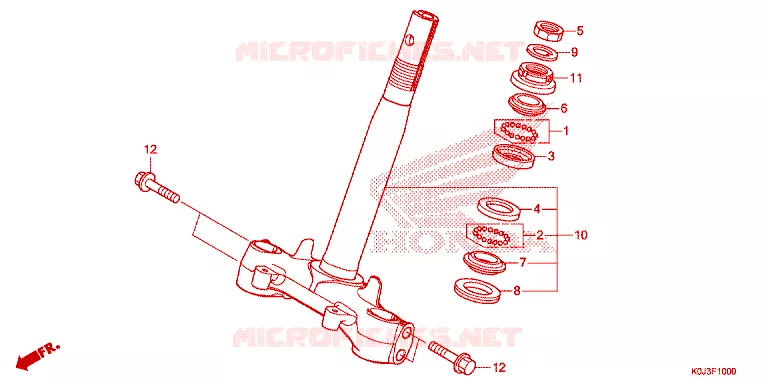 STURING STANG/BOVENSTE BRUG Honda SCOOTER 110 GENIO 2021  ACJ110CBFM_2PH