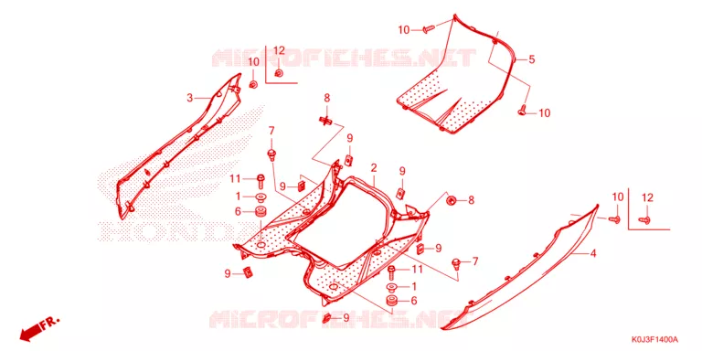 ZIJDE ROK/MIDDEN AFDEKKING Honda SCOOTER 110 GENIO 2021  ACJ110CBFM_PH