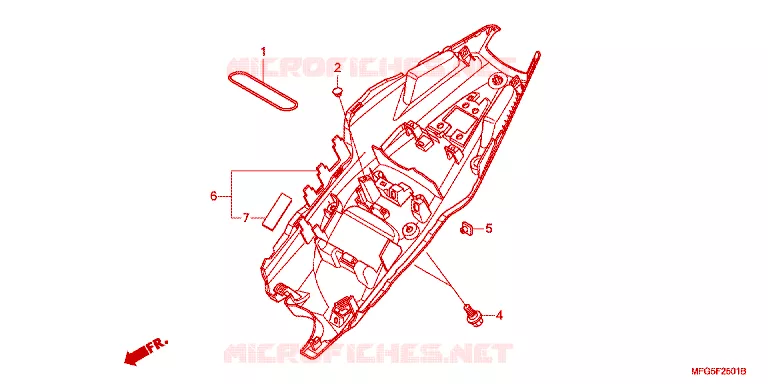 --- GARDE-BOUE ARRIERE (2) Honda MOTO 600 HORNET 2013  CB600FD_BR