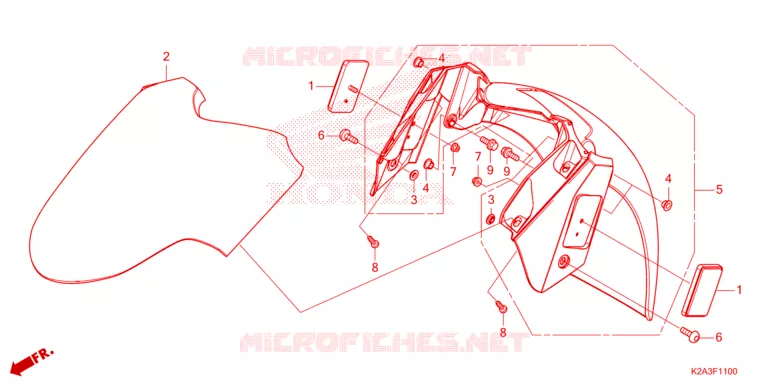 VOORSPATBORD Honda SCOOTER 250 FORZA 2023  NSS250AP