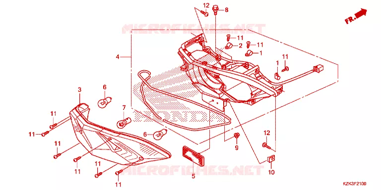 ACHTER COMBINATIE LICHT Honda SCOOTER 110 DIO 2022  SCV110FH