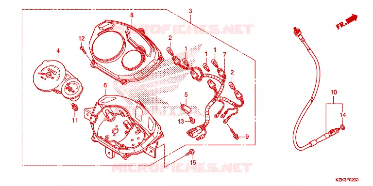 COMBINATIEMETER Honda SCOOTER 110 DIO 2018  SCV110FH