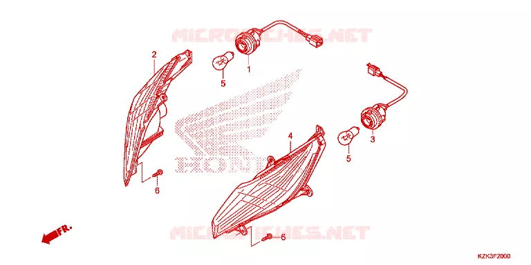 VOOR KNIPPERLICHT Honda SCOOTER 110 DIO 2022  SCV110FH