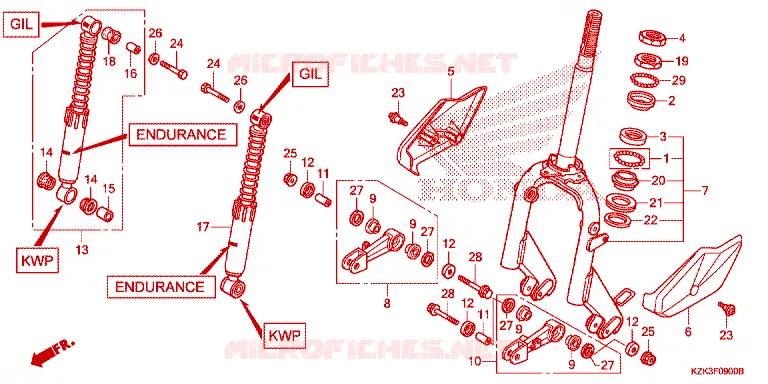VOOR VORK Honda SCOOTER 110 DIO 2020  SCV110FH