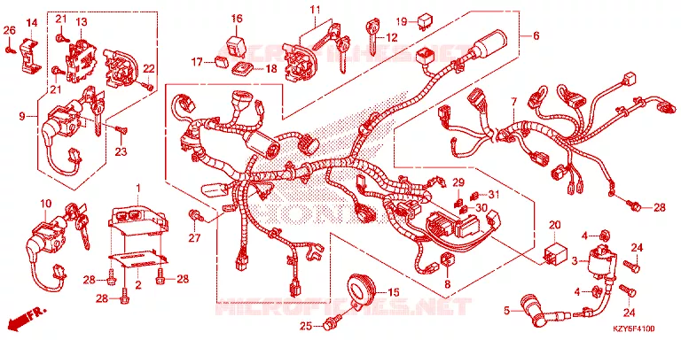 BEDRADINGSBUNDEL Honda SCOOTER 150 PCX 2015  WW150F