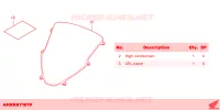    KIT,HIGH WIND SCREEN(CLEAR) voor Honda CBR 1000 RR 2024