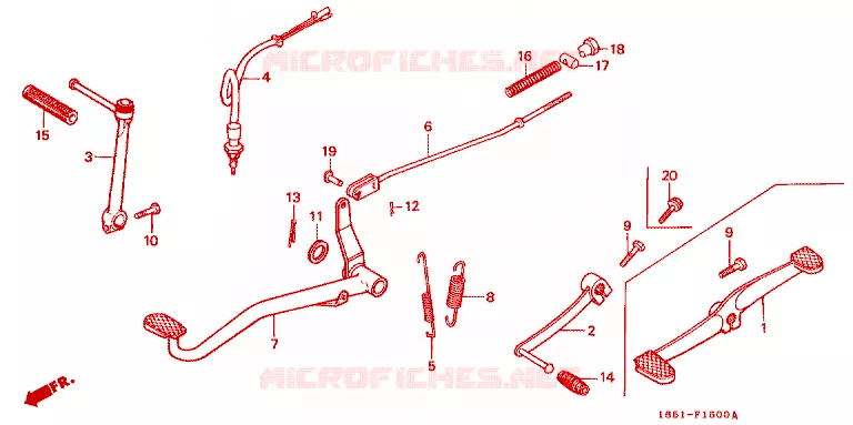 PEDAAL/KICKSTARTER ARM Honda MOTO 50 MONKEY 1988  Z50JJ_VII_M