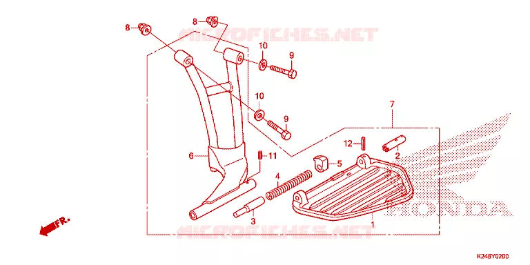 VOETSTEUN Honda SCOOTER 125 ACTIVA 2016  SCV125G
