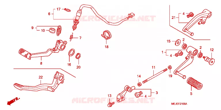 PEDAAL Honda MOTO 1300 CB 2007  CB13007