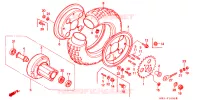 ACHTER WIEL voor Honda MONKEY 50 TYPE 7 1988