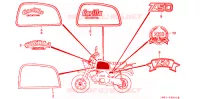 EMBLEEM/STREEP voor Honda MONKEY 50 TYPE 7 1988