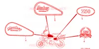 EMBLEEM/STREEP voor Honda MONKEY 50 TYPE 7 1988