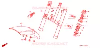 VOOR VORK/VOOR STROOMLIJNKAP voor Honda MONKEY 50 TYPE 7 1988