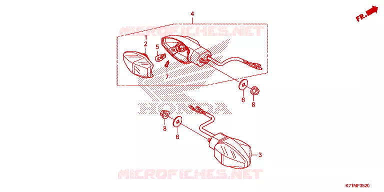 ACHTER KNIPPERLICHT Honda MOTO 110 WAVE 2024  AFS110MCSN_MA