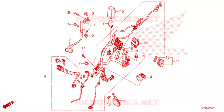 BEDRADINGSBUNDEL Honda MOTO 110 WAVE 2024  AFS110MCSN_MA