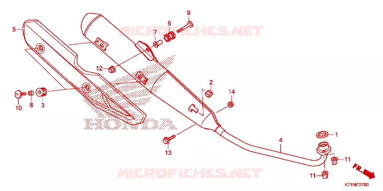 UITLAATDEMPER Honda MOTO 110 WAVE 2024  AFS110MCSN_MA