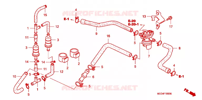 LUCHT INJECTIE BEDIENING KLEP Honda MOTO 750 SHADOW 2004  VT750CA4