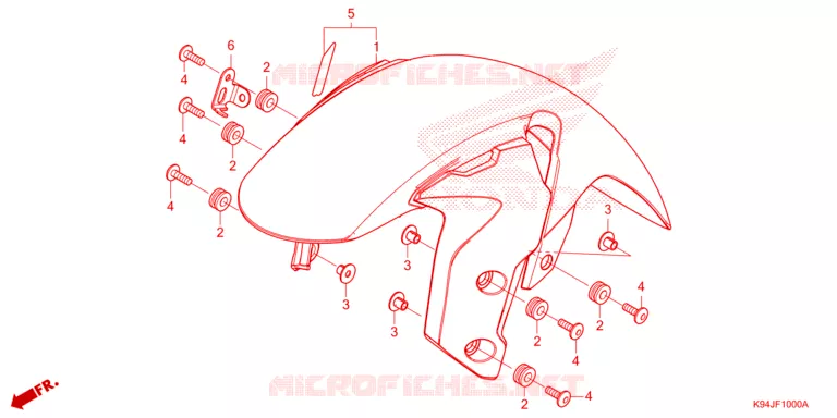 VOORSPATBORD Honda MOTO 150 CBF 2021  CBF150NAL_TH