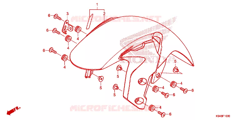 VOORSPATBORD Honda MOTO 150 CBF 2021  CBF150NAL_TH