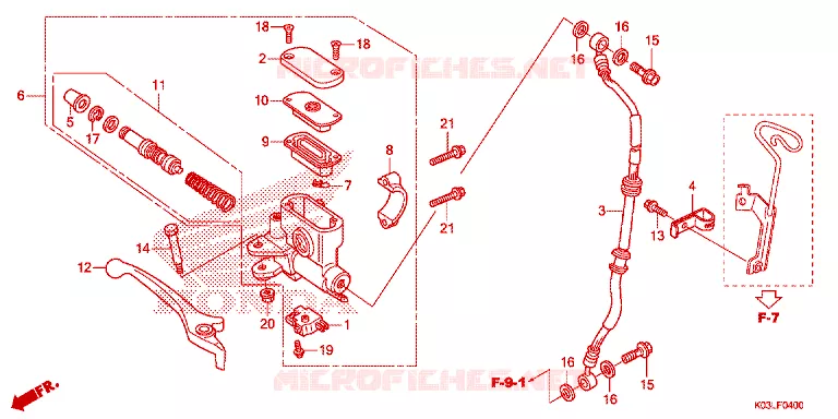 REMPOMP VOOR Honda MOTO 110 WAVE 2014  AFS110KSFE